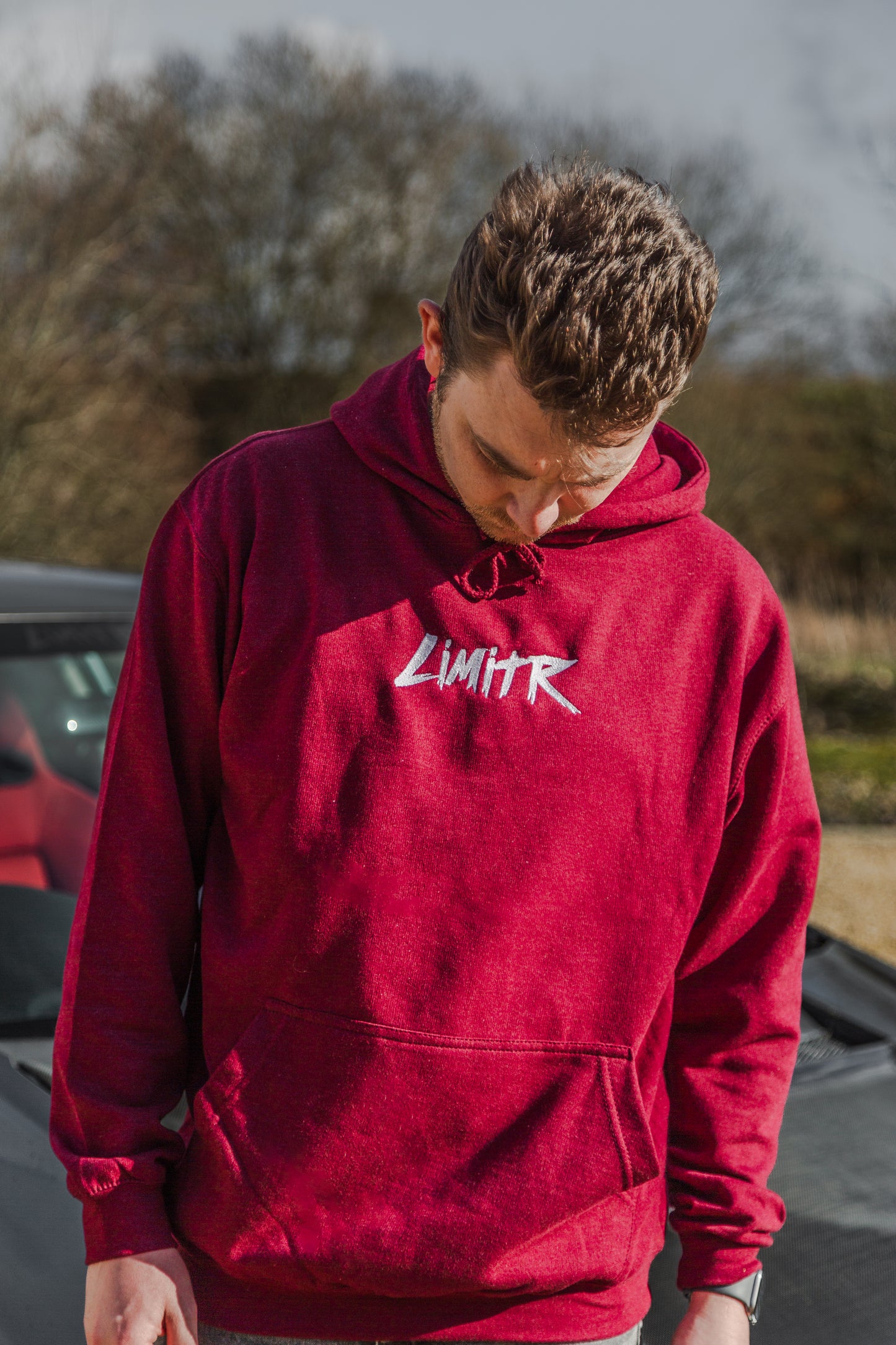 Script Logo Embroidered Hoodie