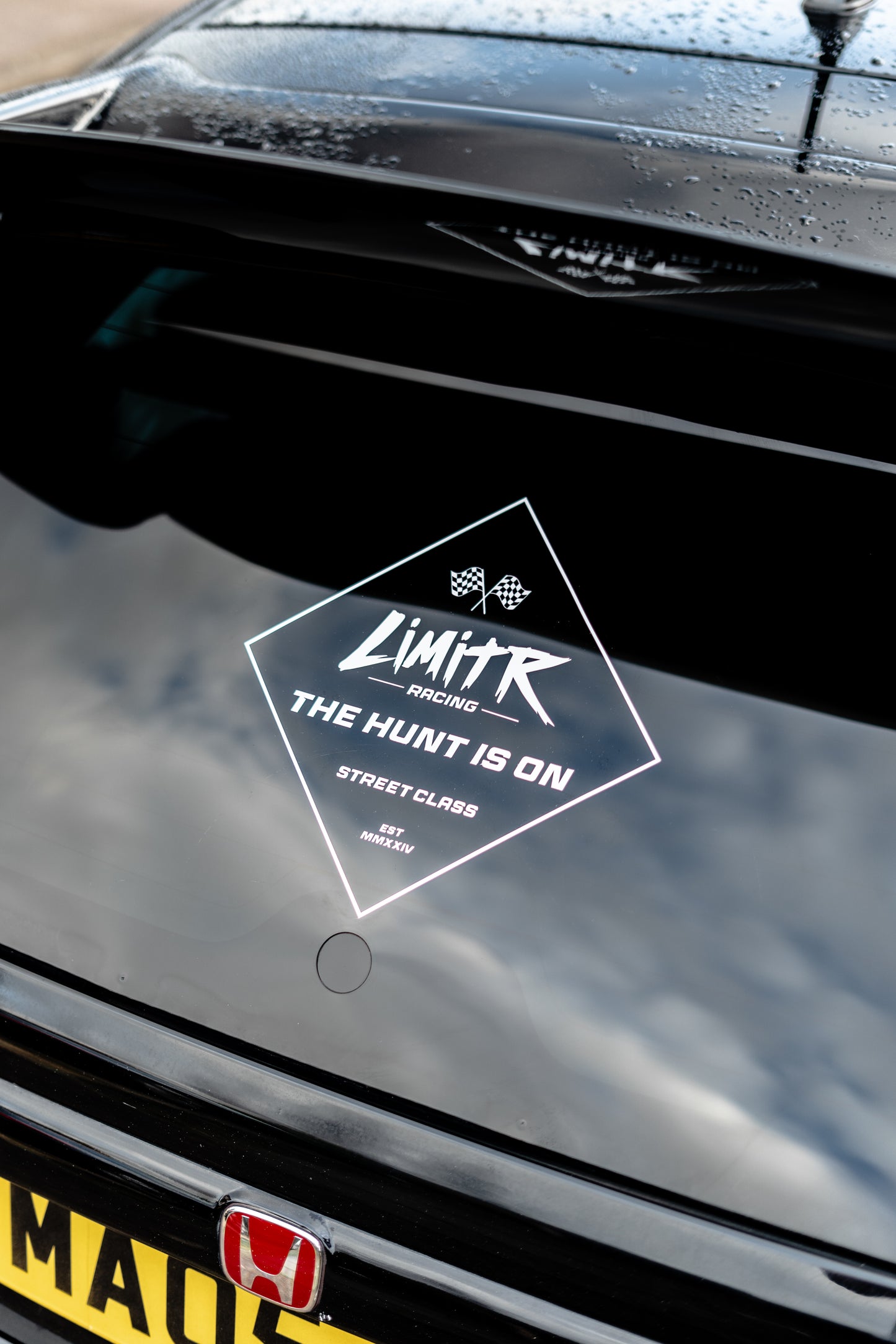 Racing Logo Rear Window Vinyl Cut Sticker